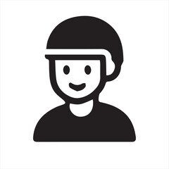 skateboard themed icons in flat and black and white style