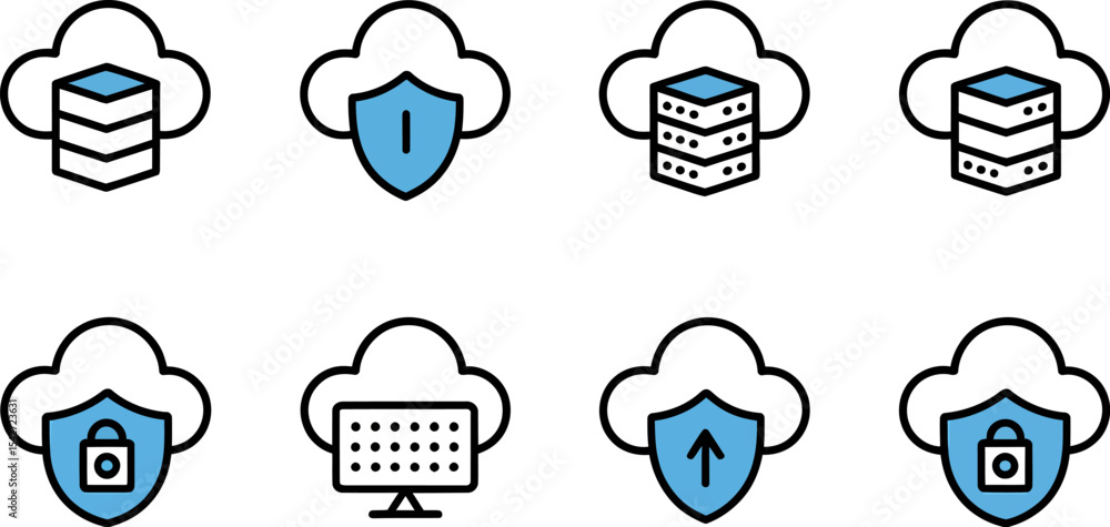 Poster cloud computing blockchain server protection cyber defense web hosting firewall it network access ic