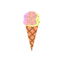 ice cream isolated on white