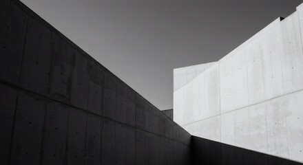Fototapeta premium Architectural Geometry Abstract Concrete Structures and Shadows