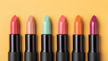 Colorful lipstick shades matte lipstick collection beauty product cosmetic set