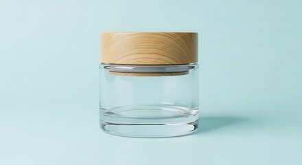 Glass Jar with Wooden Lid