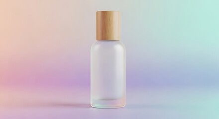 Frosted Bottle with Wooden Cap