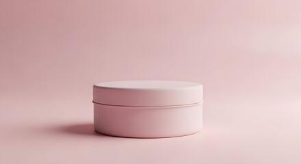 Pink Round Container for Cosmetic Product