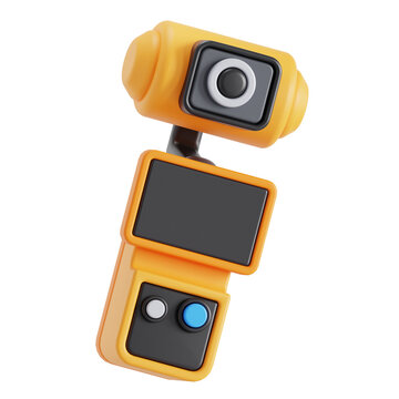 Action camera 3D illustration