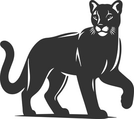 Black cougar vector