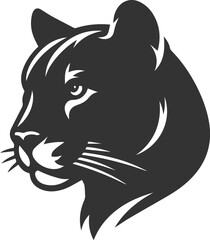 Black cougar vector