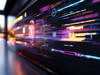 A glowing booster projecting a digital signal map on a futuristic wall