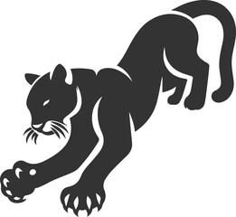Black cougar vector