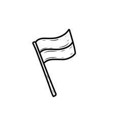 Fototapeta premium Doodle sketch of flag