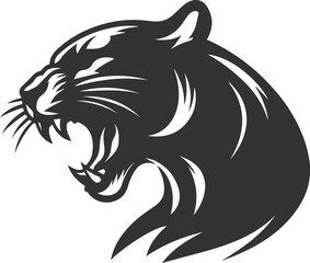 Black cougar vector
