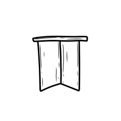 Doodle sketch of flag