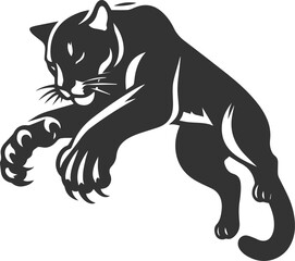 Black cougar vector