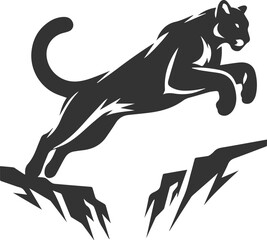 Black cougar vector