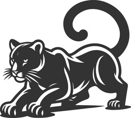 Black cougar vector