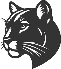 Black cougar vector
