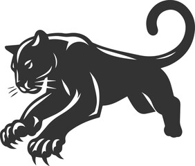 Black cougar vector