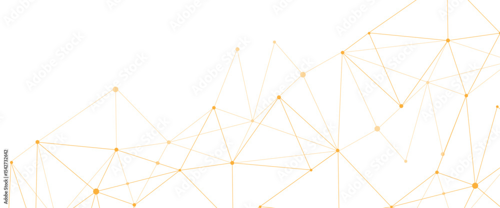 Poster vector abstract network connection structure connect lines and dots on white background