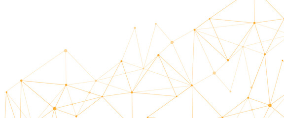 Vector abstract network connection structure connect lines and dots on white background