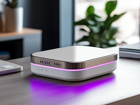 A WiFi booster with customizable LED lighting patterns