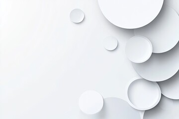 Abstract background with layered circles in white