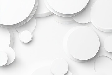 Abstract background of layered circles in white