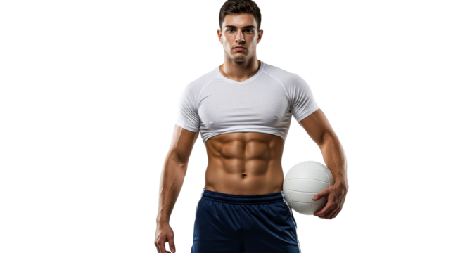 Muscular Volleyball Player: Fitness, Strength, & Sporty