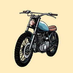 Motorcycle hand-drawn vector illustration