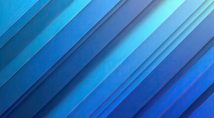 Obraz premium Diagonal, layered, blue stripes create a vibrant, abstract pattern