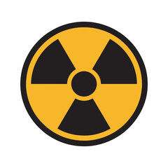 Fototapeta premium Radioactive Hazard Symbol Vector | Nuclear Warning Sign in Yellow and Black
