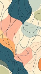 Soft Pastel Gradient Wallpaper: Minimalist Curves for Mobile Personalization