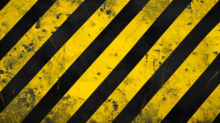 Yellow and black warning stripes background – industrial safety hazard pattern
