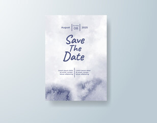 Watercolor wedding invitation card