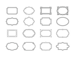 Classic Ornate Frames Collection: Decorative Borders and Labels Vector Design


