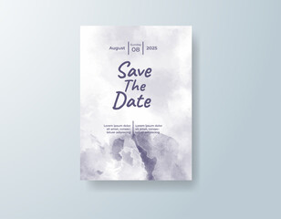 Watercolor wedding invitation card