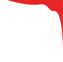 Abstract Red Fluid Flowing Down, Minimalist Design Element