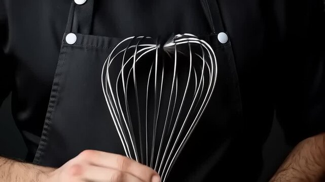 Chef Holding a Whisk: Culinary Arts, Baking, Cooking