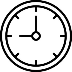 clock icon illustration design with outline