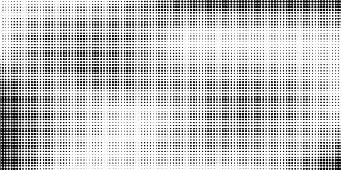 Grunge halftone gradient background. Faded grit noise texture. White and black sandy wallpaper eps10