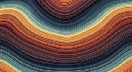 Colorful Abstract Swirl of Fluid Lines and Wavy Patterns