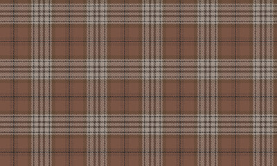 Seamless plaid pattern, brown, cream, warm vintage feel, suitable for designing clothes, skirts, pants, aprons and other textiles, vector illustration.
