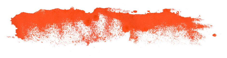 red watercolor background. Artistic hand paint. Isolated on transparent background.