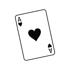 Ace of Hearts Playing Card Simple Icon