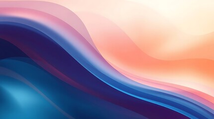 Naklejka premium Smooth Pink and Purple Abstract Wave Background with Gradient Flow Design