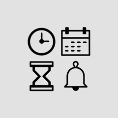 Editable Vector Icons – Time Management & Reminders