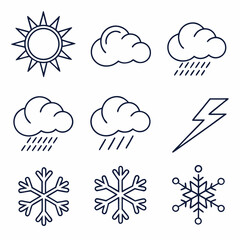 Minimal Weather Icons – Outline Vector Pack