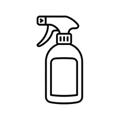 Line Art Illustration of a Spray Bottle