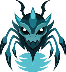 Obraz premium Fierce Blue Insect Warrior