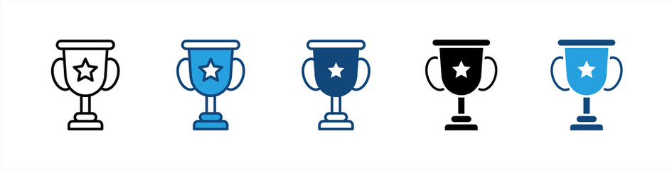 Trophy icon sheet multiple style collection
