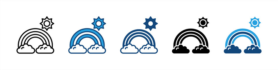 Rainbow icon sheet multiple style collection